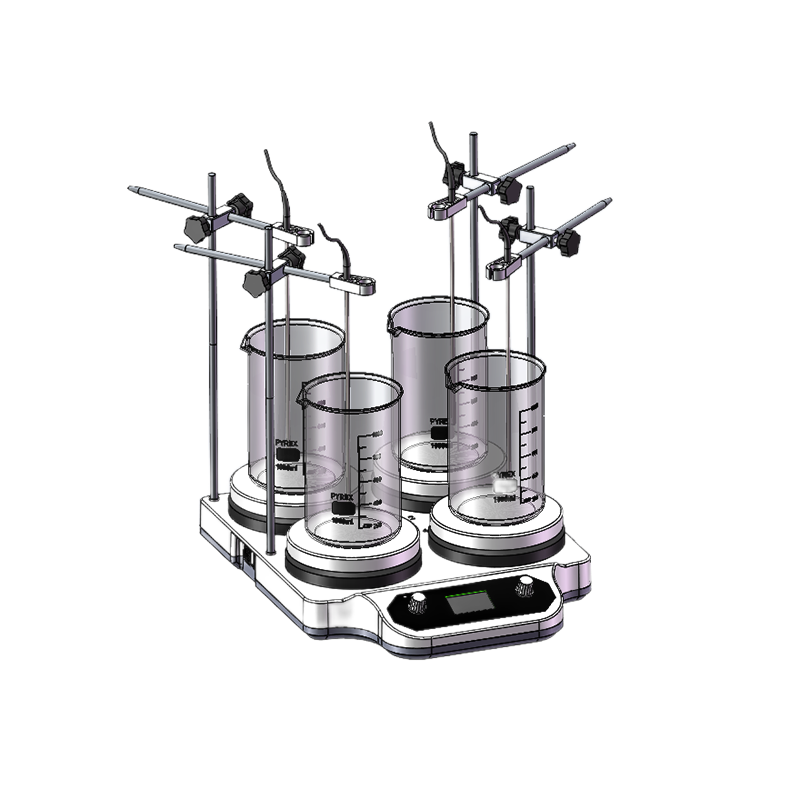 加热磁力搅拌（4档位独立控制）LH-HS-04D Heating magnet stirring(4 positions and independ